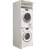 laundreezy Waschmaschinenschrank 67,5 x 200 cm Weiß Holz/Kunststoff/Metall