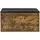[en.casa] Degerfors 80 x 45 x 39 cm Eiche dunkel/Schwarz mit Schublade