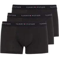 Tommy Hilfiger Herren Boxershorts Trunks Unterwäsche, Schwarz (Black/Black/Black), S