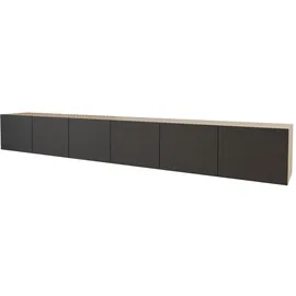 altdecor ELIO Lowboard 300 cm Schwarz/Holz