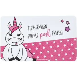 Gedalabels Infinite by GEDA Labels (INFKH) 15904 Einhorn_Brettchen_Pechsträhne Frühstücksbrett Melamin, Pink/Weiß, 23, 5 x 14 x 0.5 cm