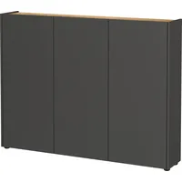 Germania Schuhschrank 1347-549 GW-Libbiano, in Graphit/Navarra-Eiche-Nb., mit grifflosem Design,