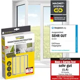 EasyMaxx Moskitonetz 150x130cm weiß12 Magnetbefestigung | [Weiß]