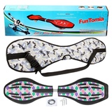 FunTomia Waveboard Waveboard mit Mach1 ABEC-9 Kugellager, LED Rollen & Tragetasche lila