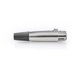 Nedis XLR-Anschluss - Gerade - Buchse - Vernickelt - Lötung - Kabeleingangsdurchmesser: 7.0 mm - Metall - Silber - 25 Stück - Plastikbeutel