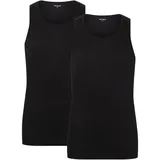 Camano Herren Unterhemd 2er Pack Men Comfort BCI cotton Tank top T-shirt 2p 9999 - black XL