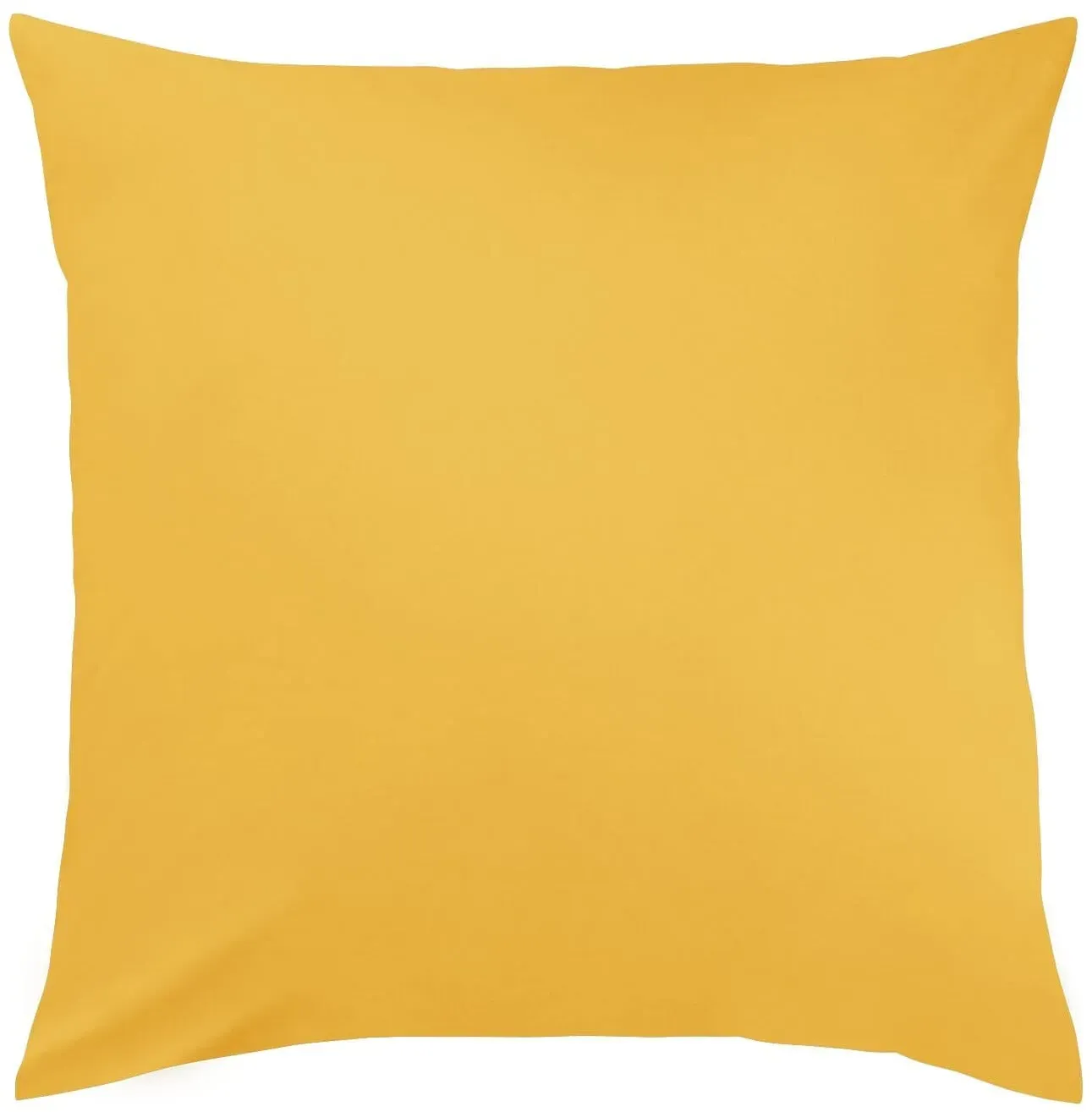 Traumschlaf Uni Mako-Satin Kissenbezüge 80x80 cm | bernstein - gelb