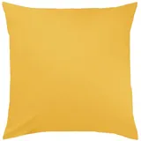 Traumschlaf Uni Mako-Satin Kissenbezüge 80x80 cm | bernstein - gelb
