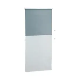 Relaxdays Verdunkelungsrollo, Hitzeschutz, Thermo Rollo Klemmfix, blickdichtes Seitenzugrollo 90x210, Stoff 86 cm, grau
