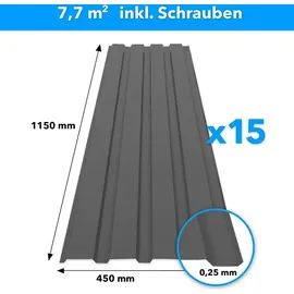 Floordirekt Trapezblech 115 x 45 cm grau