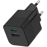 USB C Ladegerät, 25W 2-Port USBC Netzteil Adapter Mehrfach für iPhone 15 14 13 12 11 Pro Max SE 2020 XS XR X 8 7 6 Plus, iPad, Samsung, Schnellladegerät Handy Stecker Charger Ladestecker Ladeadapter