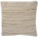Mobili Rebecca - Rebecca Mobili Beige, Denim Baumwolle Quadratische Sofa Kissen, mit abnehmbarem Bezug