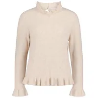 Cartoon Damen Strickpullover mit Stehkragen 40, Light Beige Melange - 40