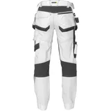 DASSY DASSY® Flux Painters Malerhose mit Stretch, Holstertaschen und Kniepolstertaschen weiß/anthrazitgrau