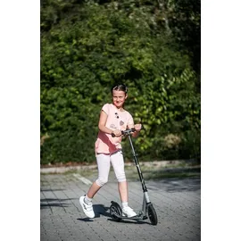 Muuwmi Aluminium Scooter 205 mm ABEC 7, GS-geprüft, höhenverstellbar, XL-Deck, grün-blau-schwarz