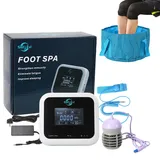 Ionen FußBad, Ionisches Fußbad Detox Ionic Foot Spa Bath Machine, Fuß-Pflege-Becken Set mit Touch-Display, Electrolysis Footspa Bath, Tragbare Fuß-Spa-Reinigungsmaschine (Mit Becken)