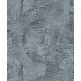 Rasch Textil Rasch Tapeten Vliestapete (Grafisch) Blau silberne 10,05 m x 0,53 m Composition 554786