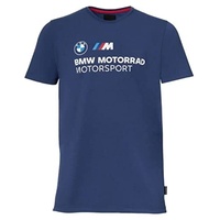 BMW M T-Shirt Motorsport Herren Blau + Einkaufschip (S)