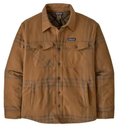 Patagonia M's LW Insulated Fjord Flannel Shirt - Warmes Hemd mit Kunstfaserisolation - XS - Defend Deer Brown
