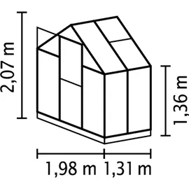 Vitavia Triton 2500 Alu smaragd ESG 3 mm 2,5 m2 inkl. Stahlfundament