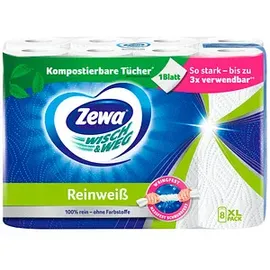Zewa Küchenrolle Wisch & Weg Reinweiß 2-lagig 8 St.