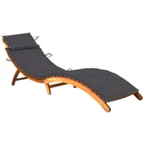 vidaXL 3061572 Gartenstuhl Lounge Gepolsterter Sitz Akazienholz Anthrazit