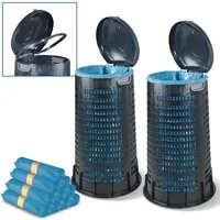 BRB-Lagertechnik Korb-Abfallsammler 120 l Schwarz