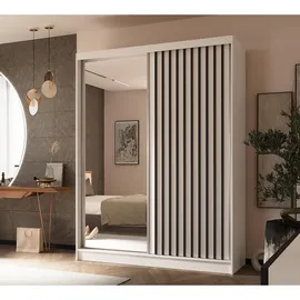 ax living Schwebetürenschrank Cabinio 160 x 216 x 61 cm Weiß