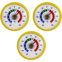 3 Stück Kühlschrank Thermometer selbstklebend Analog Gefrierschrank Gefrierfach