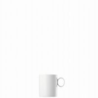 Thomas Porzellan Becher Becher mit Henkel groß 0.38 l - LOFT Weiß - 1 Stück, Porzellan, Porzellan, spülmaschinenfest und mikrowellengeeignet weiß
