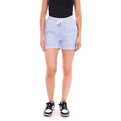 DELMAO Damen Shorts im Streifen-Look kurze Hose mit seitlichen Eingriffstaschen 85613745 Blau/Weiß