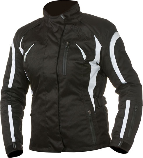 GC Bikewear Lynn, veste textile imperméable pour femmes - Noir/Blanc - XL
