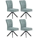 Jockenhöfer Drehstuhl Becky Polyester blau 4er Set