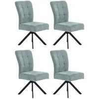 Jockenhöfer Drehstuhl Becky Polyester blau 4er Set