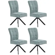 Jockenhöfer Drehstuhl Becky Polyester blau 4er Set
