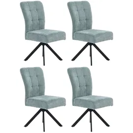 Jockenhöfer Drehstuhl Becky Polyester blau 4er Set