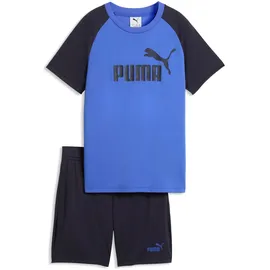 Puma Jungen Essentials No. 1 Logo Poly T-Shirt und Shorts Set 140, New Navy Blue - 140