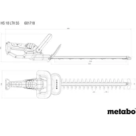 Metabo HS 18 LTX 55 ohne Akku