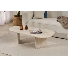 Asir Ovalis Beige Spanplatte 130 x 40 x 65 cm