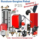 ATMOS P 25 Pelletkessel Rundum-Sorglos-Paket Heizung, JBR-WIFI +Hygienespeicher