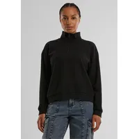 URBAN CLASSICS Light Terry Halbzippullover - Black - 3XL