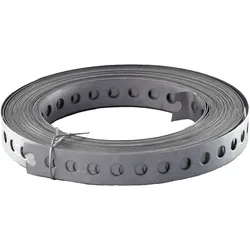 1 Stück - Montagelochband gerade Material 17 x 0,6 mm verzinkt