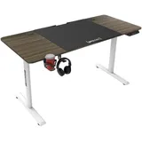 [pro.tec]® pro.tec Computertisch Dunkelbraun, 1-Sitzer, Rechteckig, 140x117x60 cm