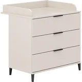 Transland Wickelkommode »ARI, by PAIDI, 3 Schubladen«, inklusive Wickelaufsatz, Schubladen mit Soft-Close-Funktion 88 cm, beige