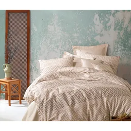 SCHIESSER Maribel Fischgrat Taupe 135 x 200 cm + 80 x 80 cm