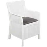 vidaXL Sessel 59 x 59 x 108 cm Weiß 1 St.
