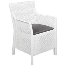 vidaXL Sessel 59 x 59 x 108 cm Weiß 1 St.
