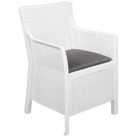 vidaXL Sessel 59 x 59 x 108 cm Weiß 1 St.
