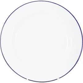 Bo-Camp Emaille Geschirr-Set 6-teilig weiß/blau