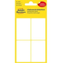 Avery Zweckform Etiketten Sonderformat, 54x35mm, weiß, 6 Blatt (24 Etiketten) (3087)
